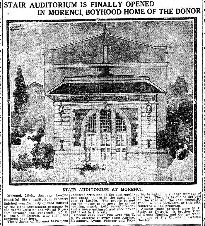 Stair Auditorium - January 1908 Opening